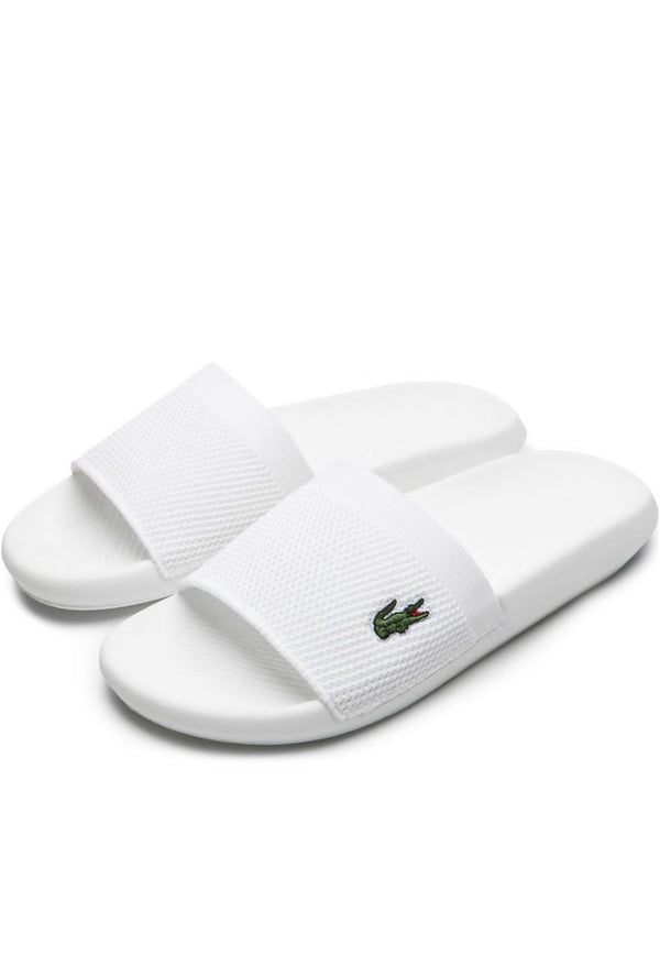 Claquette Lacoste Croco Slide blanc 219