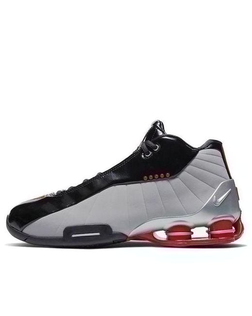 Basket Nike Shox BB4 noir argentée rouge vif