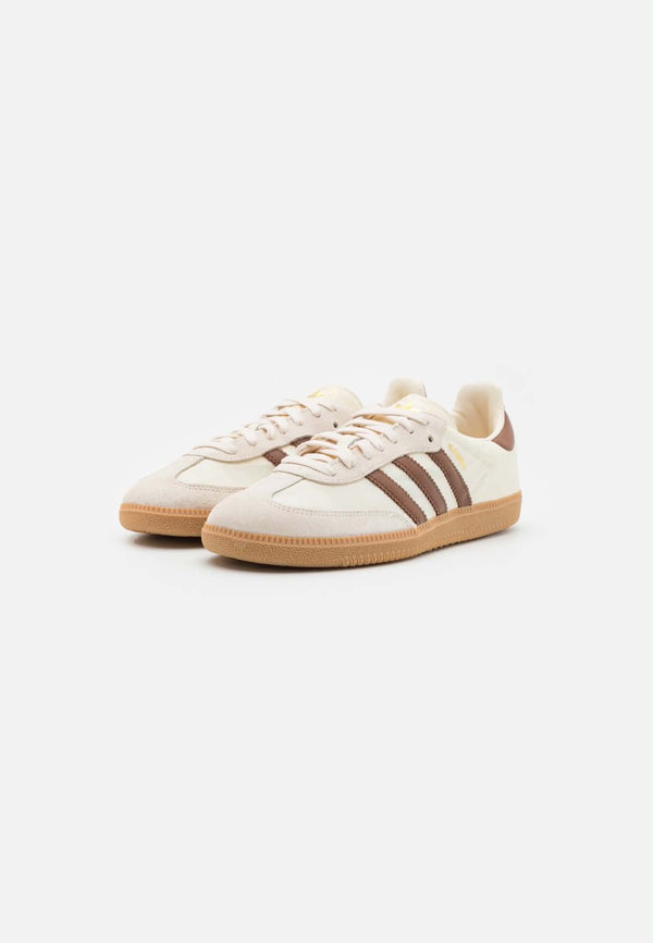 sneakers Adidas Originals Samba OG en blanc cassé et marron