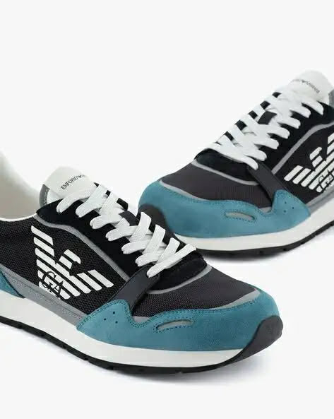 baskets de couleur bloc Emporio Armani