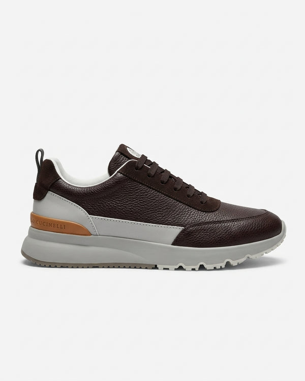 Brunello Cucinelli en cuir / marron gris
