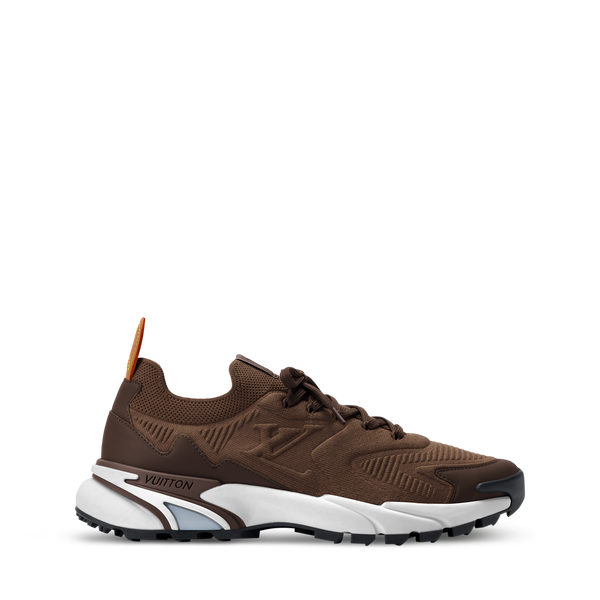 Basket Louis Vuitton LV Runner Tatic marron et blanche