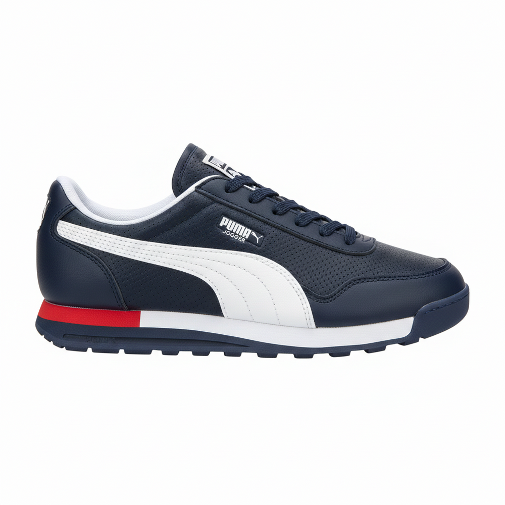 Puma Jogger en cuir bleu marine
