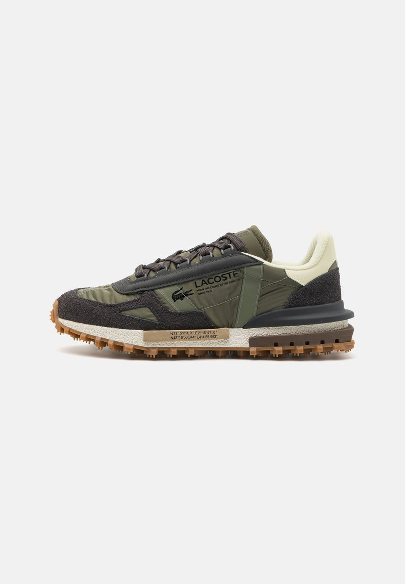 basket Lacoste Elite Active en coloris kaki et vert
