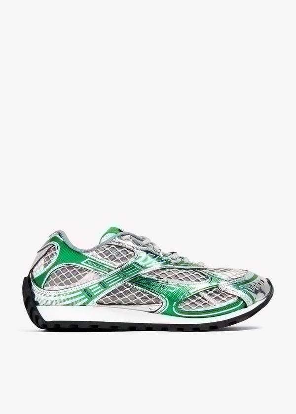 Basket Bottega Veneta Orbit Silver Green Mesh