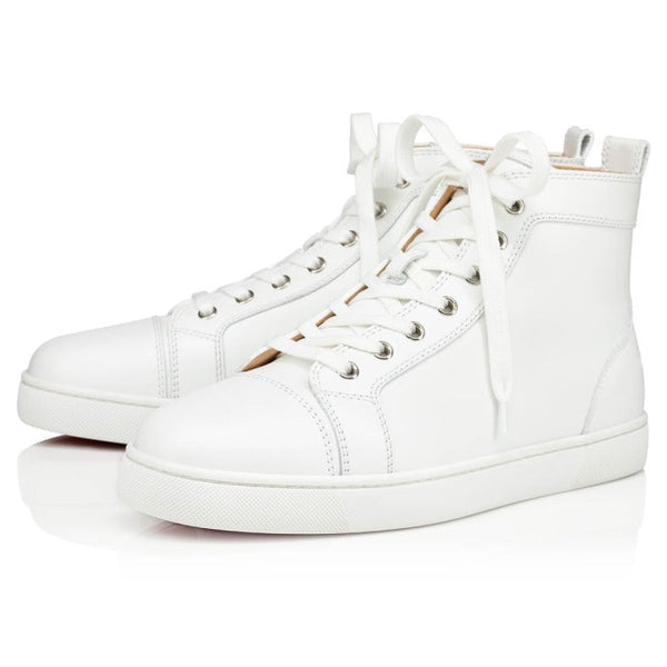 baskets montantes Christian Louboutin Louis en cuir de veau blanc