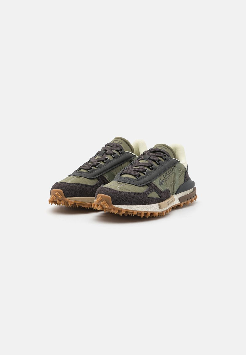 basket Lacoste Elite Active en coloris kaki et vert