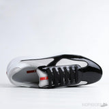 Prada Sneaker Patent Leather Grey and White