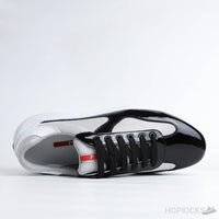 Prada Sneaker Patent Leather Grey and White