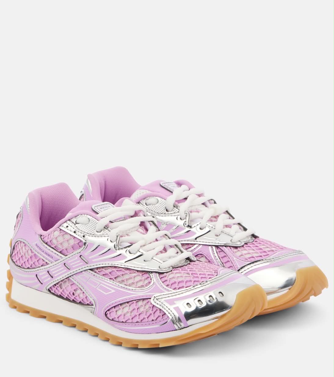Basket Bottega Veneta Orbit Pink Mesh