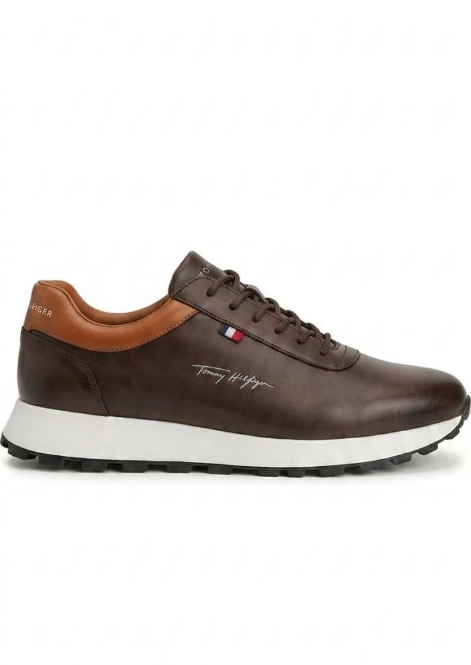 baskets marron Tommy Hilfiger