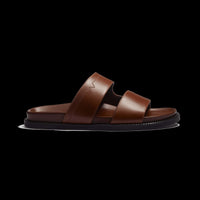 mules anatomiques Double V en cuir lisse marron de J.M. Weston