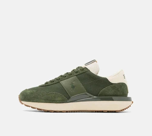 Polo Ralph Lauren Train 89 en cuir olive/kaki