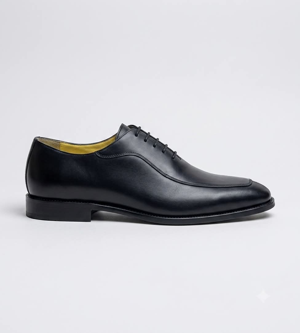mocassins  richelieus en cuir noir pour homme