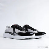 Prada Sneaker Patent Leather Grey and White