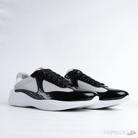 Prada Sneaker Patent Leather Grey and White
