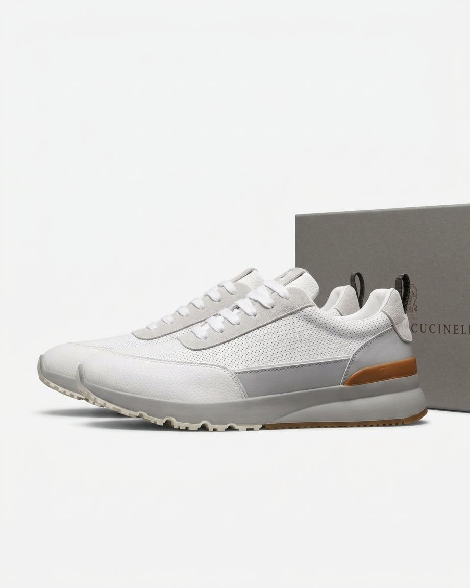 Brunello Cucinelli en cuir / blanc