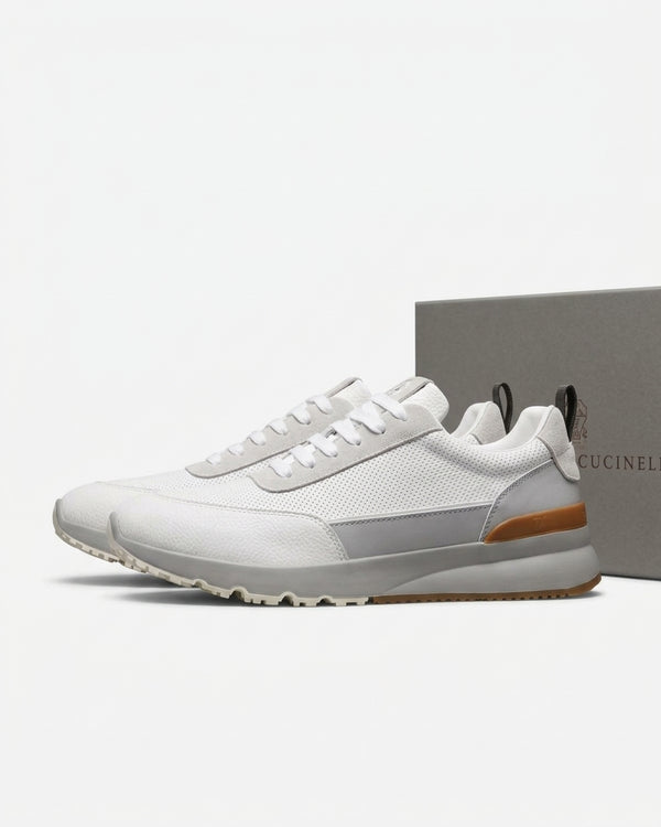 Brunello Cucinelli en cuir / blanc