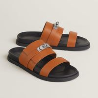Sandales Jackson d’Hermès en cuir marron