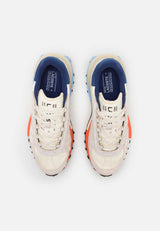 basket Lacoste Elite Active en coloris écru et marine