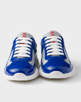 Prada Blue Patent Leather‑Blend America’s Cup Sneaker