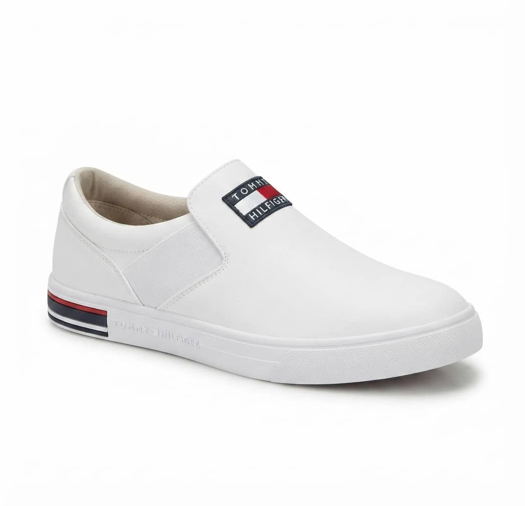 Basket Slip-On Tommy Hilfiger blanches