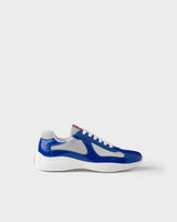 Prada Blue Patent Leather‑Blend America’s Cup Sneaker