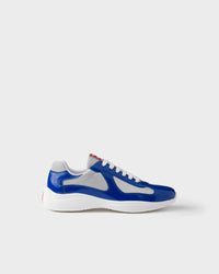 Prada Blue Patent Leather‑Blend America’s Cup Sneaker