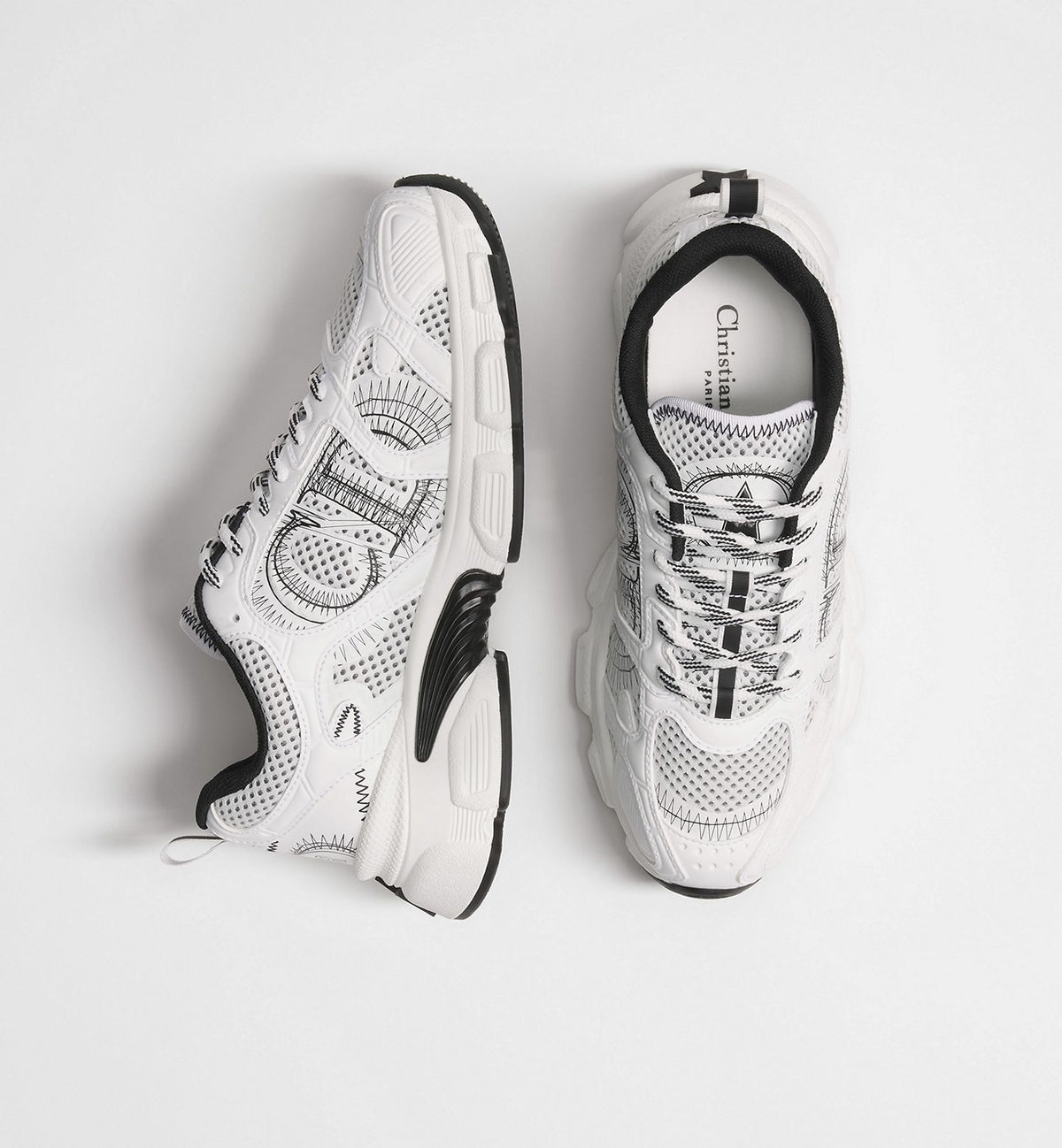 Basket Dior Chrono blanches et noires