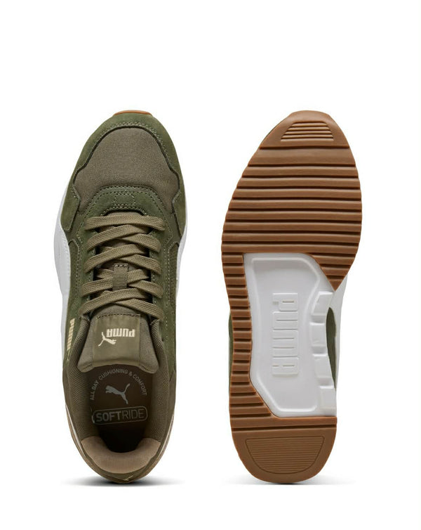 Basket Puma Softride St Miler SD en vert olive