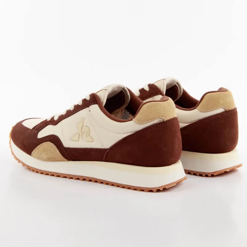 Basket Coq Sportif Jet Star 2  couleurs marron et beige