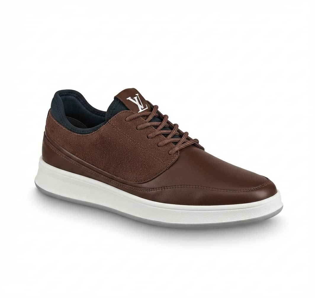 baskets Beverly Hills Louis Vuitton  cuir marron