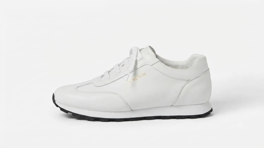 Basket  J.M. Weston en cuir blanc