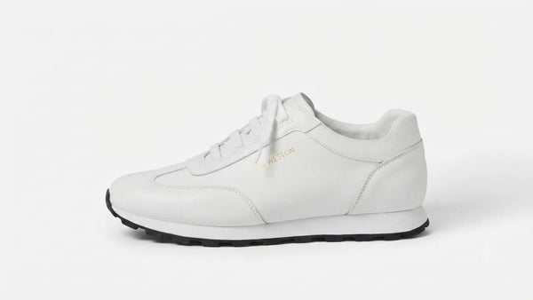 Basket  J.M. Weston en cuir blanc