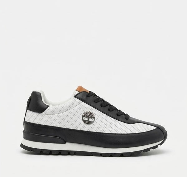 Timberland blanche en cuir perforé