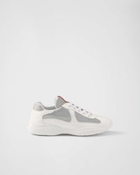 baskets Prada America’s Cup en tissu Bike blanc et argent