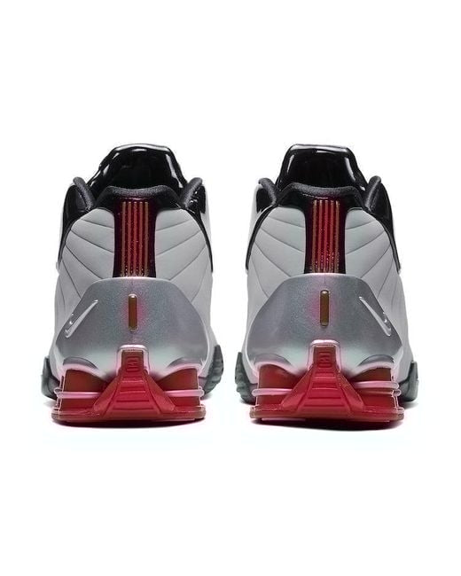 Basket Nike Shox BB4 noir argentée rouge vif