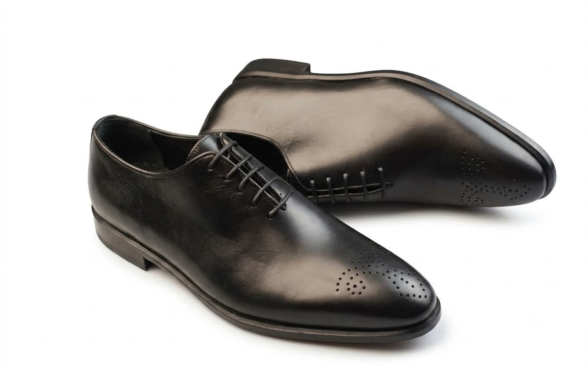 mocassin richelieu en cuir noir