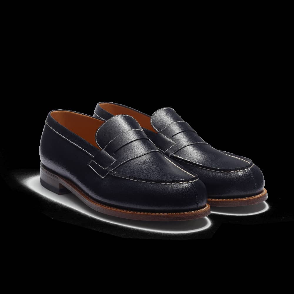 Mocassin J.M. Weston 180 en cuir de veau Box noir