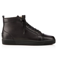 baskets hautes Christian Louboutin modèle Louis en cuir de veau noir