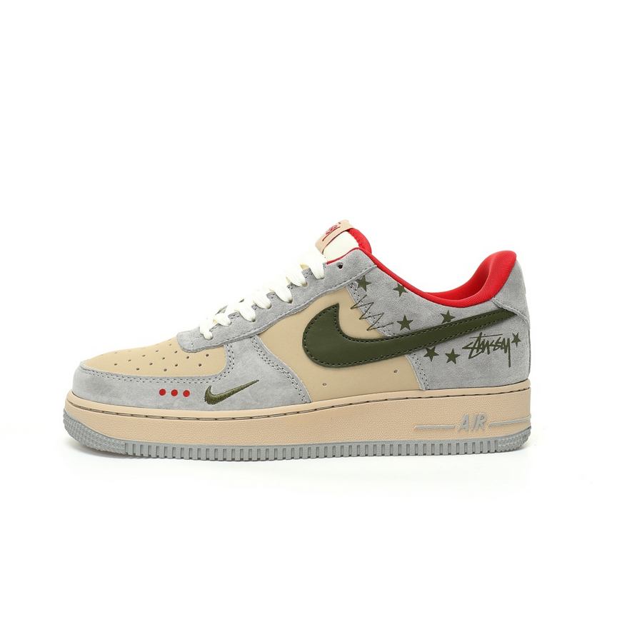 Basket  Nike Air Force 1 x Stüssy Grey Red
