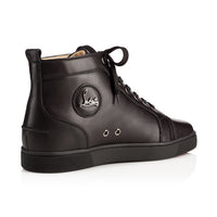 baskets hautes Christian Louboutin modèle Louis en cuir de veau noir