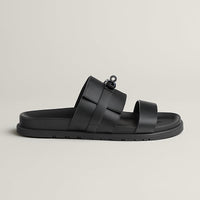 Sandales Jackson d’Hermès en veau noir