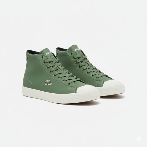 Lacoste Gripshot en cuir de couleur olive