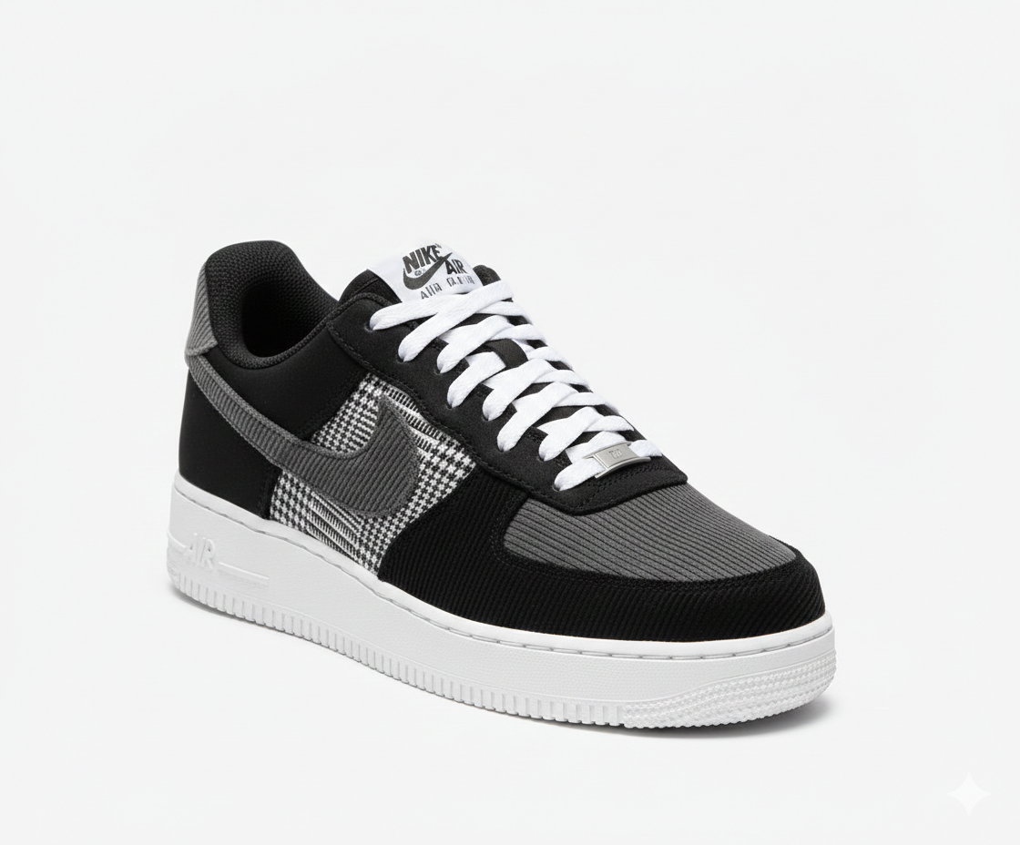 Sneakers AF1 Black Patchwork Low
