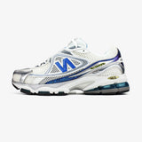 New Balance 1064 en coloris blanc, bleu et argent