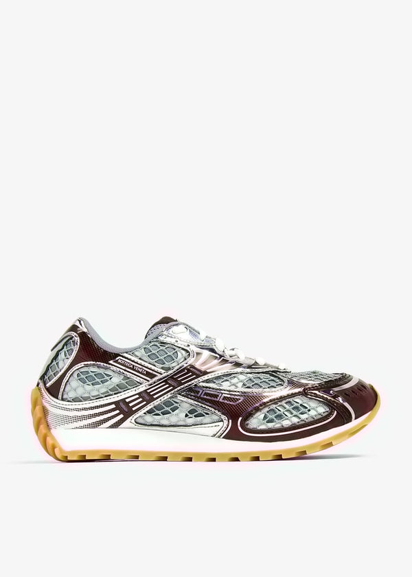 Basket Bottega Veneta Orbit Grey Burgundy Silver