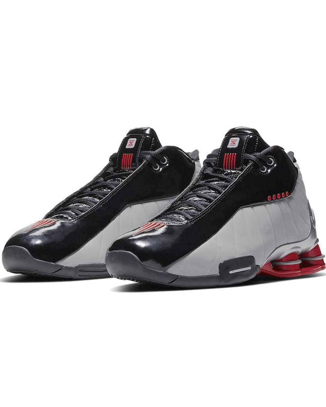 Basket Nike Shox BB4 noir argentée rouge vif