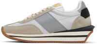 Basket Tom Ford James en suède et tissu technique gris