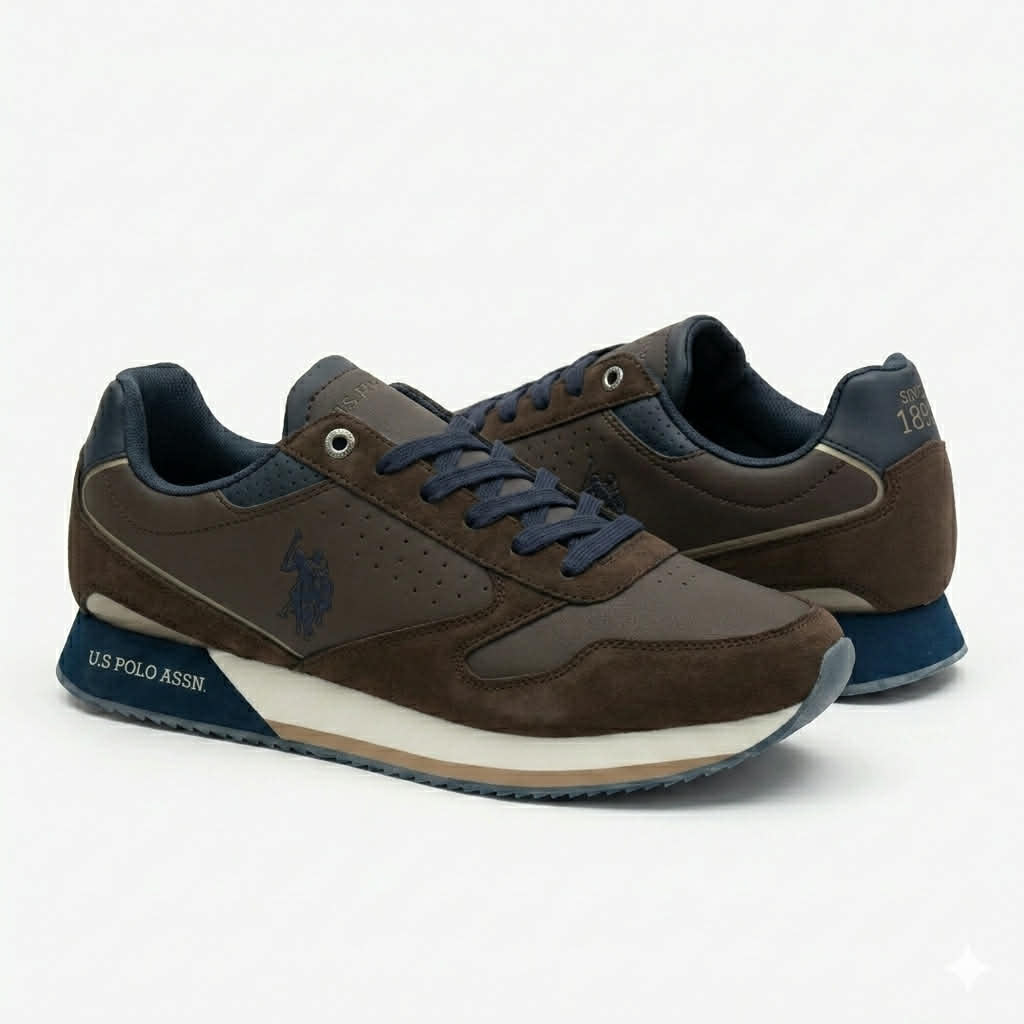 Basket U.S. Polo Assn. Nobil 183 en coloris marron
